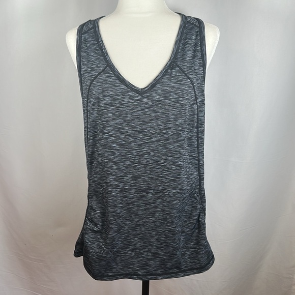 Athleta Pop Space Dye Grey Athletic Run Tank Top - Picture 1 of 11